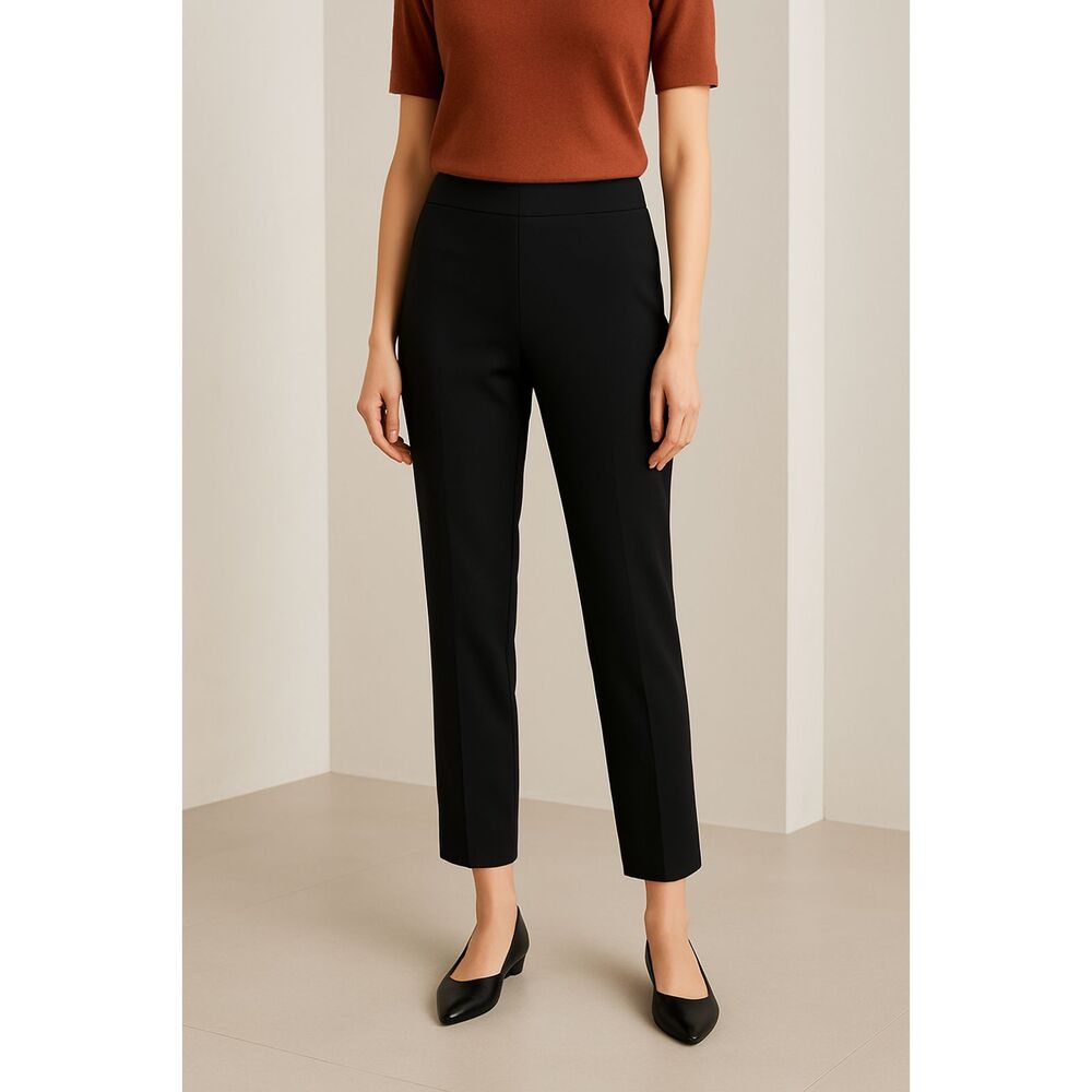 David Brooks Women’s 8 Black Ankle Length Stretch Trouser Pants #W